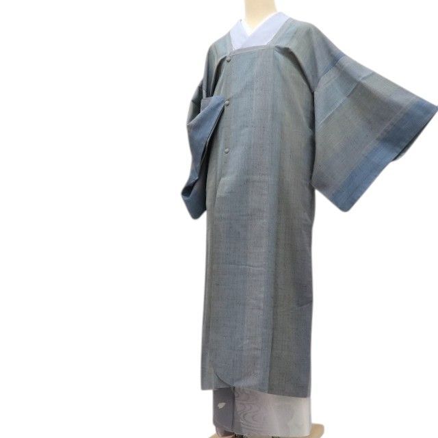 百華❀Y4561◇美品 単衣 正絹 紬地 ロング丈 道行コート. - メルカリ
