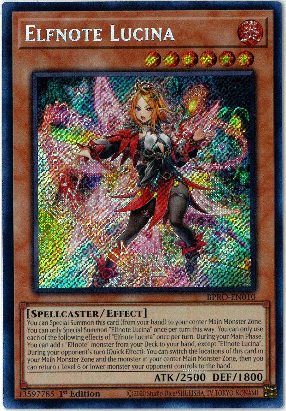 遊戯王/英語版/北米版/耀聖の花詩ルキナ/エルフェンノーツ/Elfnote