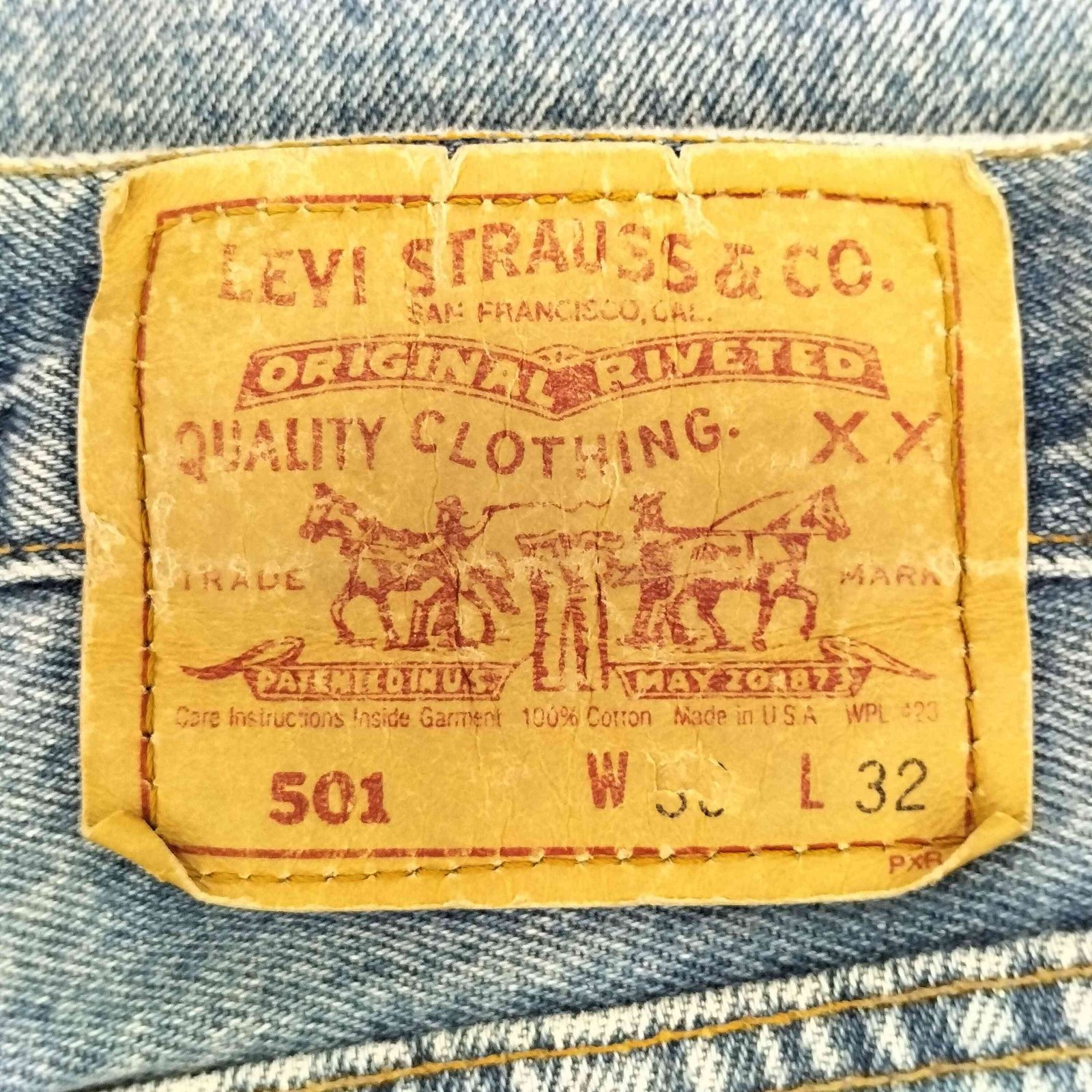 90s USA製 リーバイス 501 刻印520 パッチワーク グランジ リーバイス Levis 90s USA製 501 刻印520 ボタンフライデニムパンツ