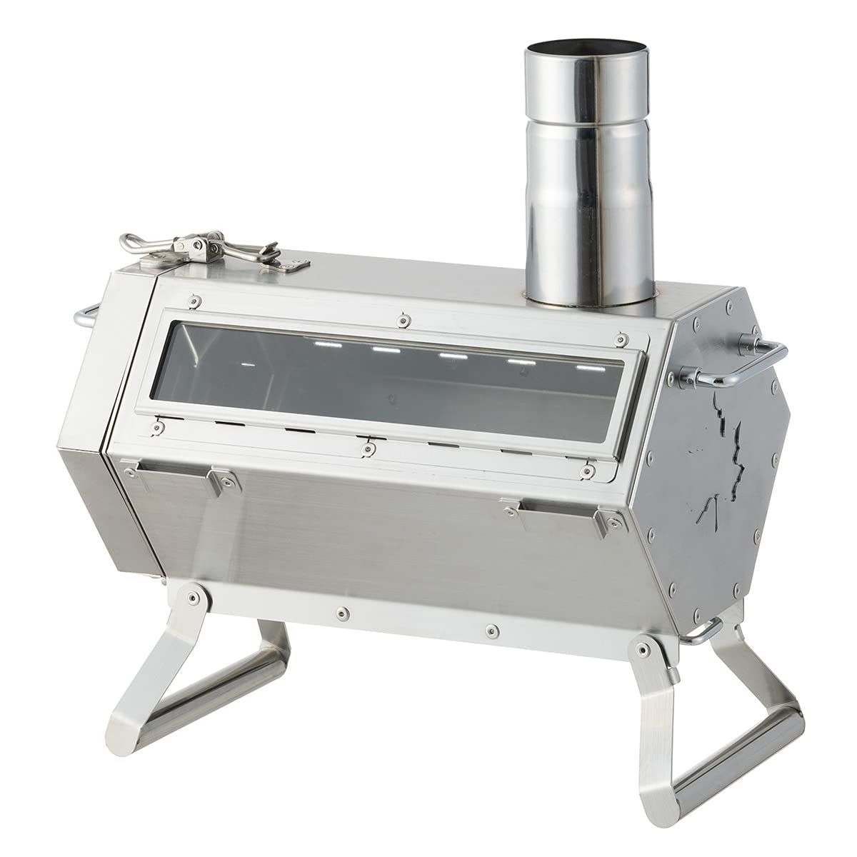 ロゴス LOGOS 六角薪だんろストーブ シルバー 約 幅44 5 奥行24 高さ33 44 65 86 cm