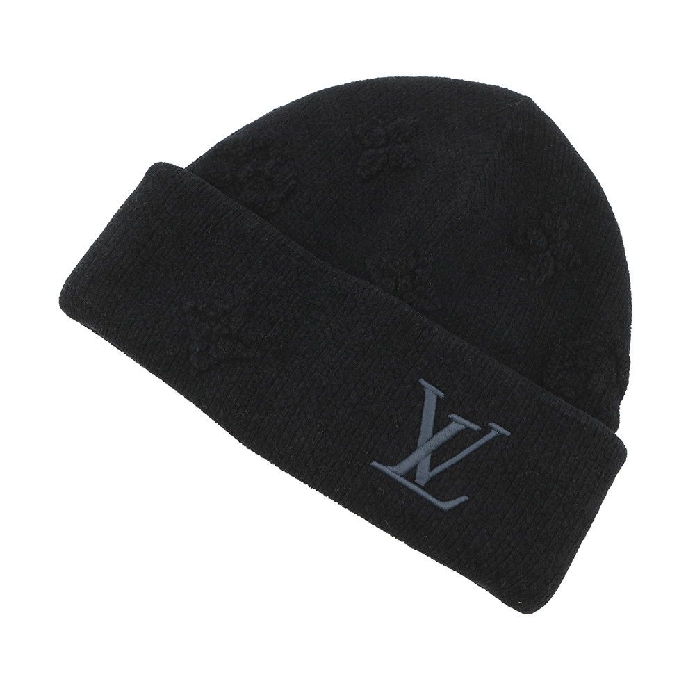 ルイヴィトン ニット帽 ビーニー・LV クラッシュ モノグラム コットン