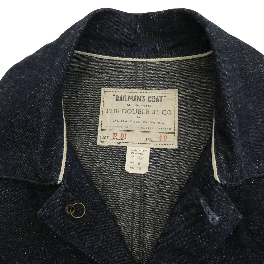 RRL ダブルアールエル USA製 DENIM RAILMAN'S RAILMAN COAT デニム