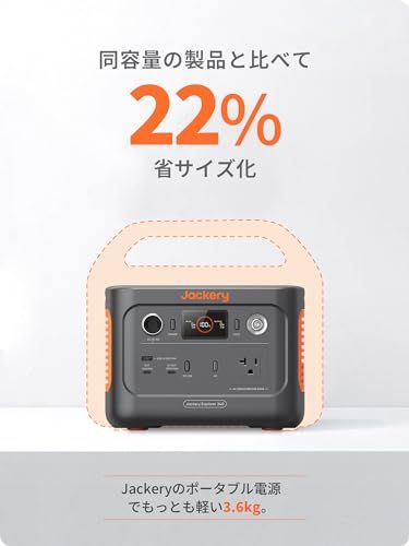 Jackery ジャクリ ポータブル電源 240 256 Wh リン酸鉄 長寿命 定格出力300 W 瞬間最大600 60分急速充電 スマホ タブレット充電用 コンパクト UPS機能 アプリ遠隔操作 弦波 AC 100 V 50 Hz 1007 ec 33