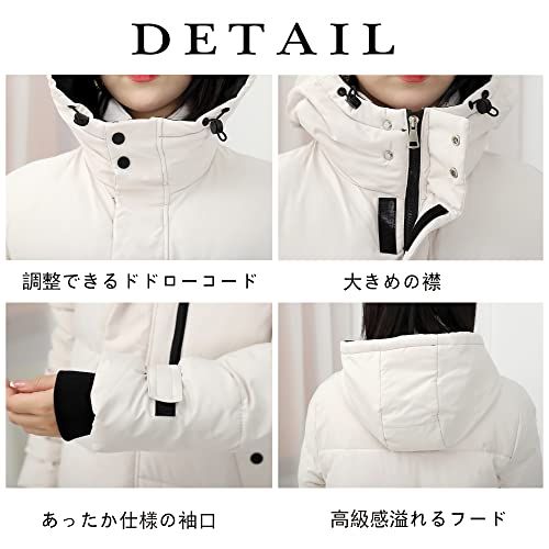 BryQrvy ベンチコート 中綿 ダウンコート 冬ダウンコートレディース ロングコート 中綿コート レディース 秋冬 フード付き 長め 膝下 大きいサイズ おしゃれ 中綿入り 厚手 アウター バイク アウトドア 防寒po 14 c 9 a 043