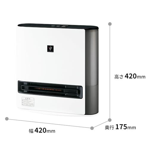 シャープ 加湿 セラミックヒーター HX-TK 12-W 足元ロング温風 プラズマクラスター フィルター自動洗浄 加湿量 650 mL|h 日本製po b 03099 c 0