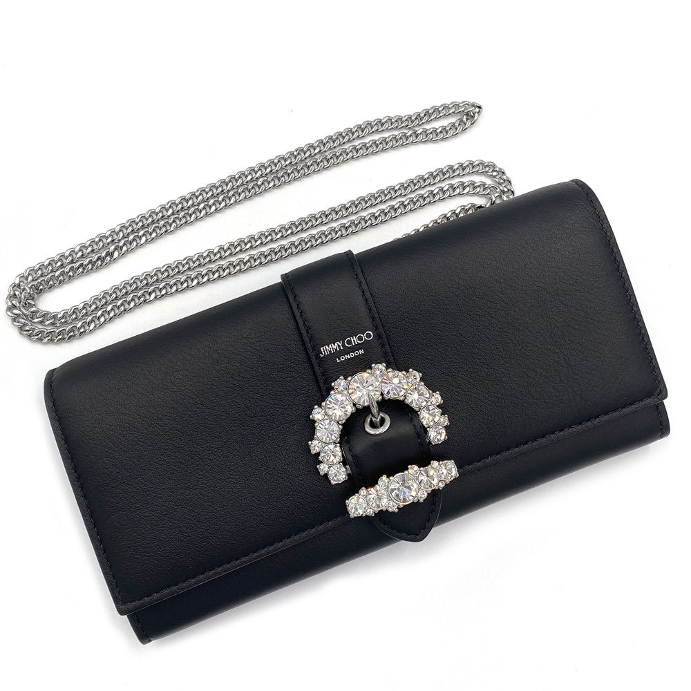 ジミーチュウ JIMMY CHOO 長財布 チェーンウォレット ショルダー