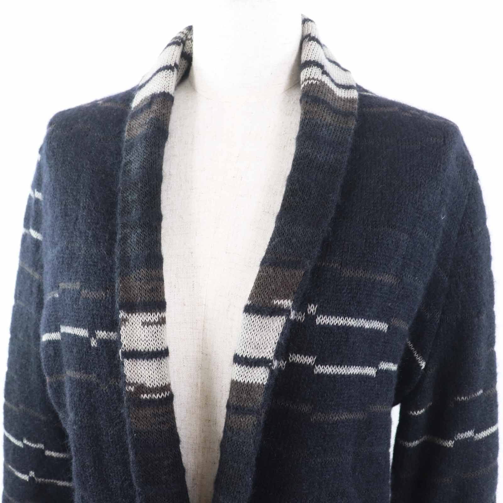 極美品◎CHANEL シャネル 09A P36148 ウール モヘア ココマークボタン付き ニット カーディガン ダークネイビー 42 イタリア製 正規品 レディース 極美品◎CHANEL シャネル 09A P36148 ウール モヘア ココマークボタン