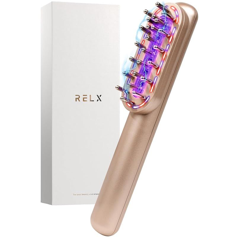 RELX 電気ブラシ EMS 美顔器 日本企業企画 リフトブラシ LED 頭皮ケア 美容家電 ギフト プレゼント ローズゴールド 0