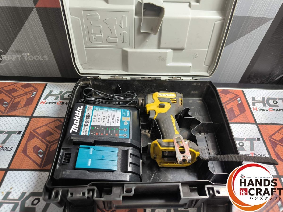 ▲ マキタ makita TD 173 D 充電式インパクトドライバ 18 V イエロー ケース 充電器付 ハンズ