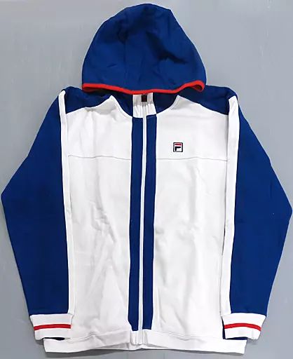 [Used] Clothing Echizen Ryoma model hoodie white x blue small size “The New Prince of Tennis x FILA”