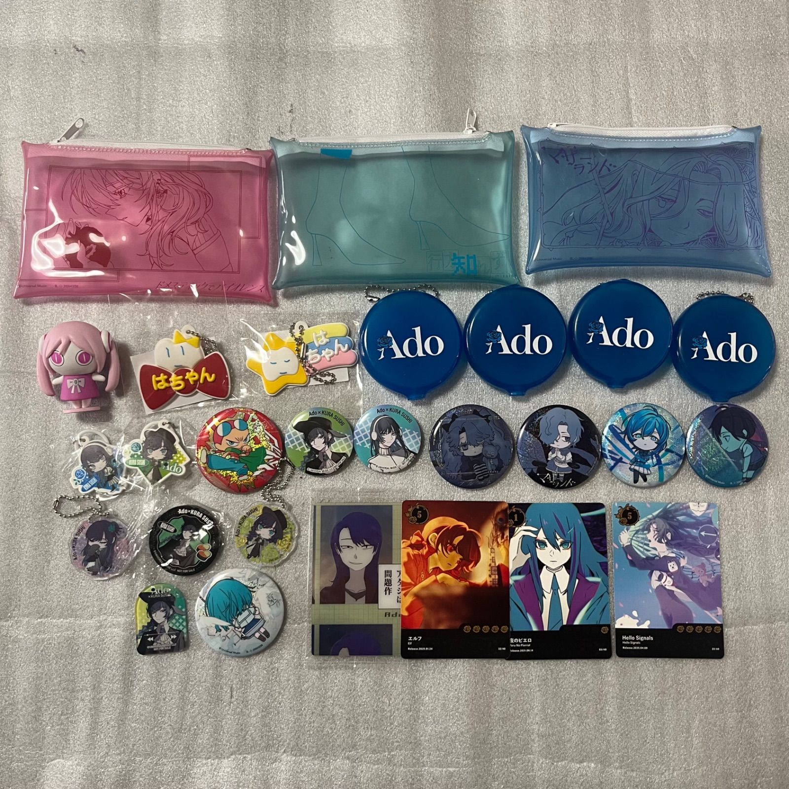 Ado まとめ売り ポーチ 缶バッジ キーホルダー カード コインケース