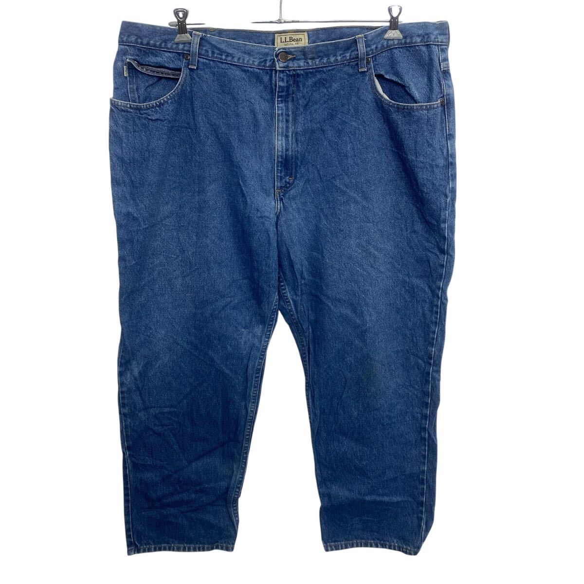 L.L.Bean デニムパンツ W44 ブルー エルエルビーン ジップアップ 