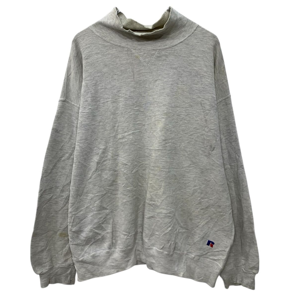 90s USA製 RUSSELL ATHLETIC 無地スウェット トレーナー XL グレー 