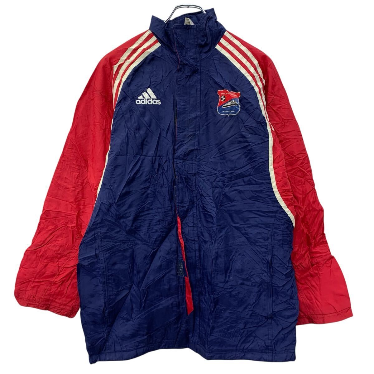 adidas ジャケット XL キッズ ネイビー レッド アディダス ジップ 