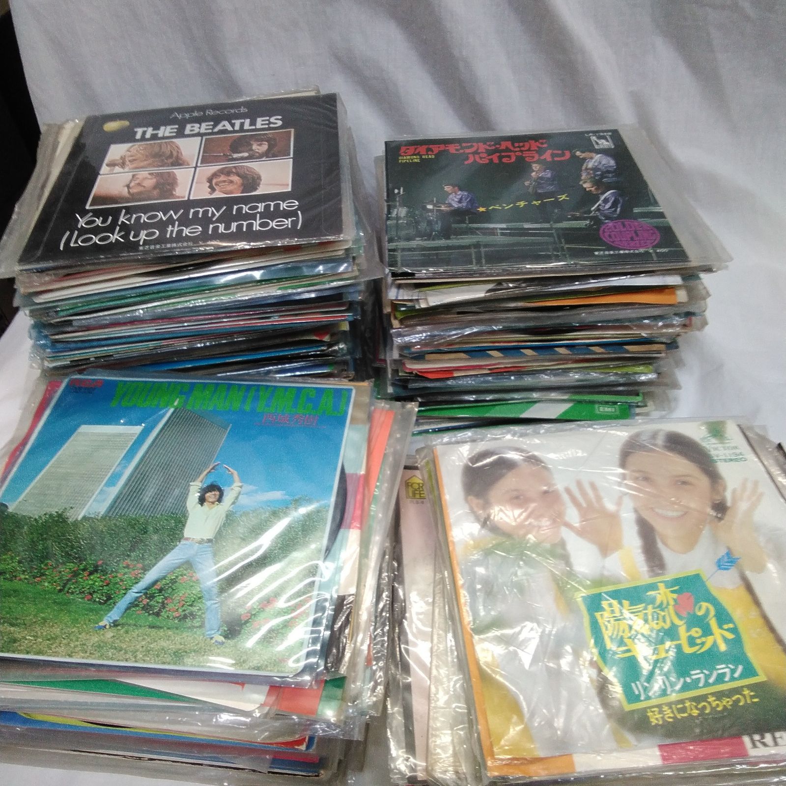 EPレコード 約 大量まとめ売り シングル ドーナツ盤 洋楽 邦楽 ポップス クラシック 歌謡曲 演歌など 昭和レトロ 再生未チェック 現状 S 931 邦楽 レコード CD DVD ブルーレイ