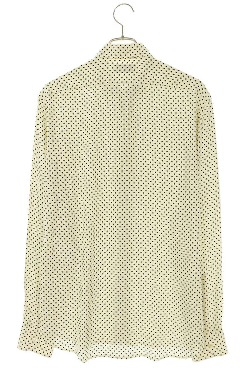 トップス サンローランパリ 23AW 646850 Y1H53 ポルカドットシルクイヴ