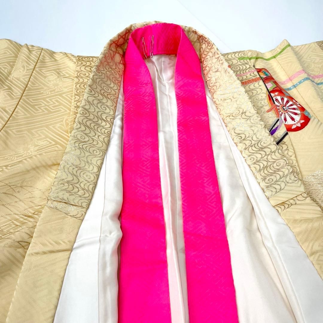 着物と帯 時流】O24-40◇七五三 7才女の子着物+長襦袢◇正絹 百貨店