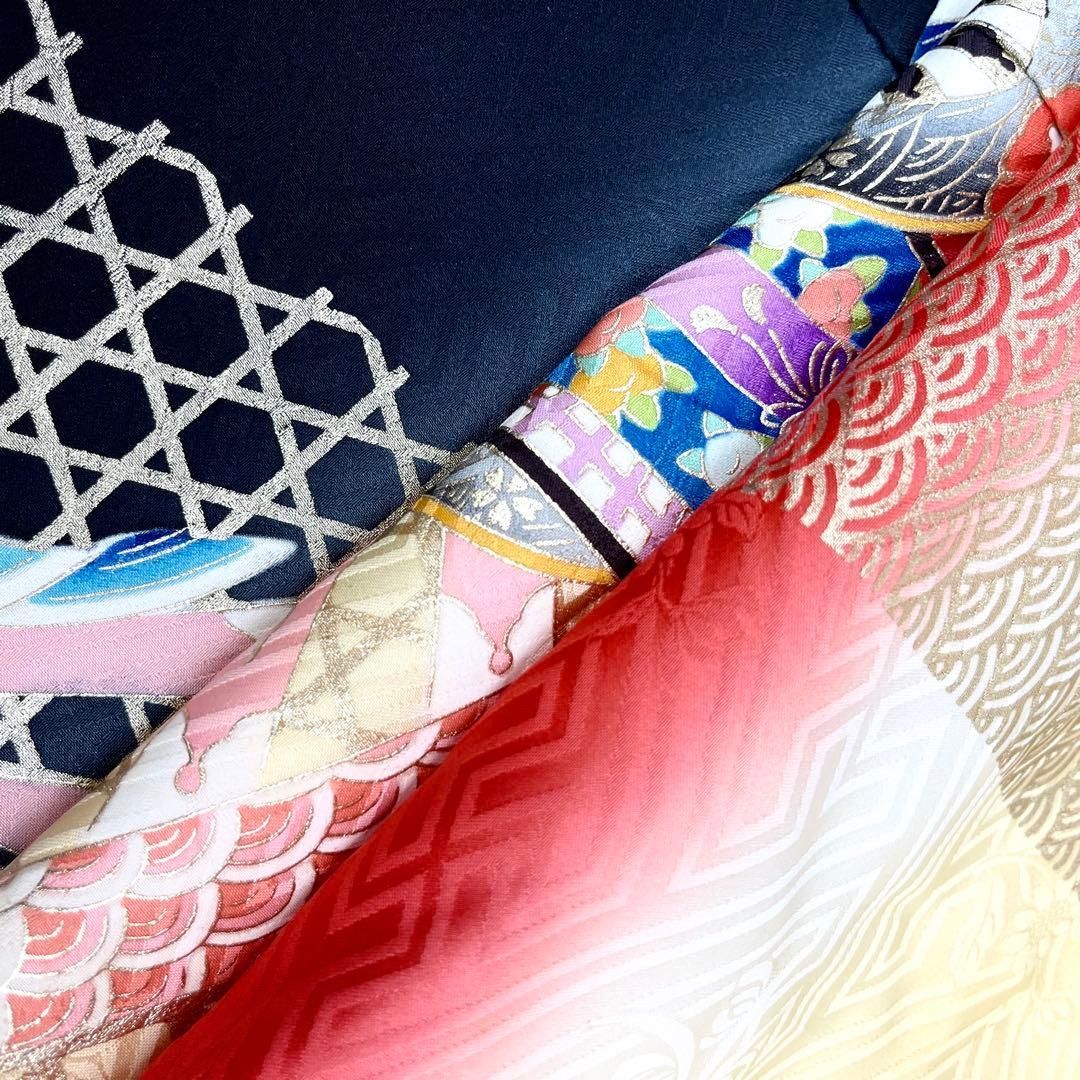 着物と帯 時流】O24-40◇七五三 7才女の子着物+長襦袢◇正絹 百貨店