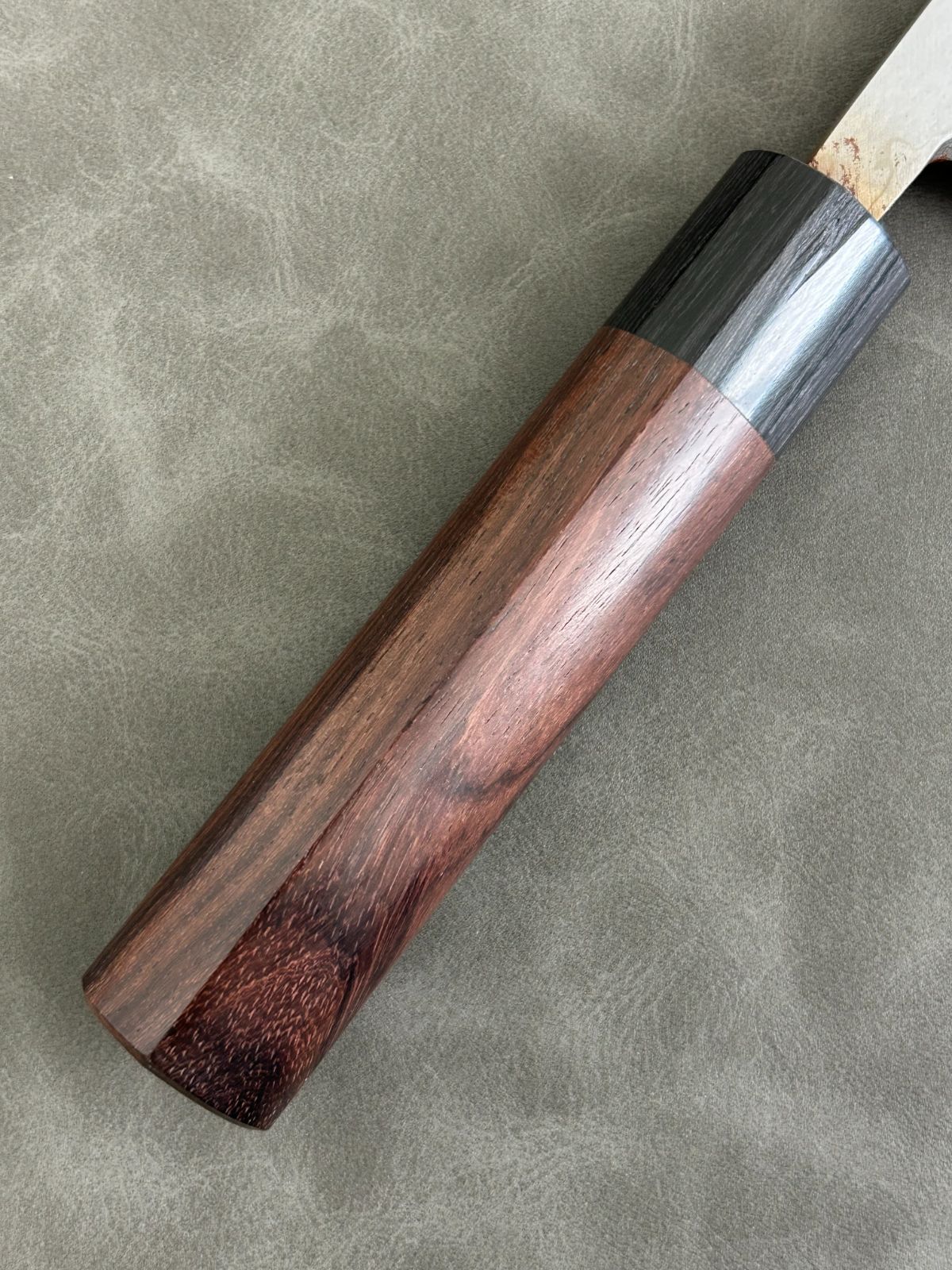 訳あり 仙助 包丁 出刃 ダマスカス 安来鋼青紙2号 165mm 紫檀シノギ柄 60