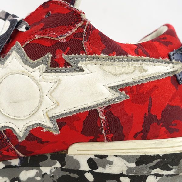 URBAN SUN / アーバンサン ◇スニーカー/ローカット/迷彩柄/レッド