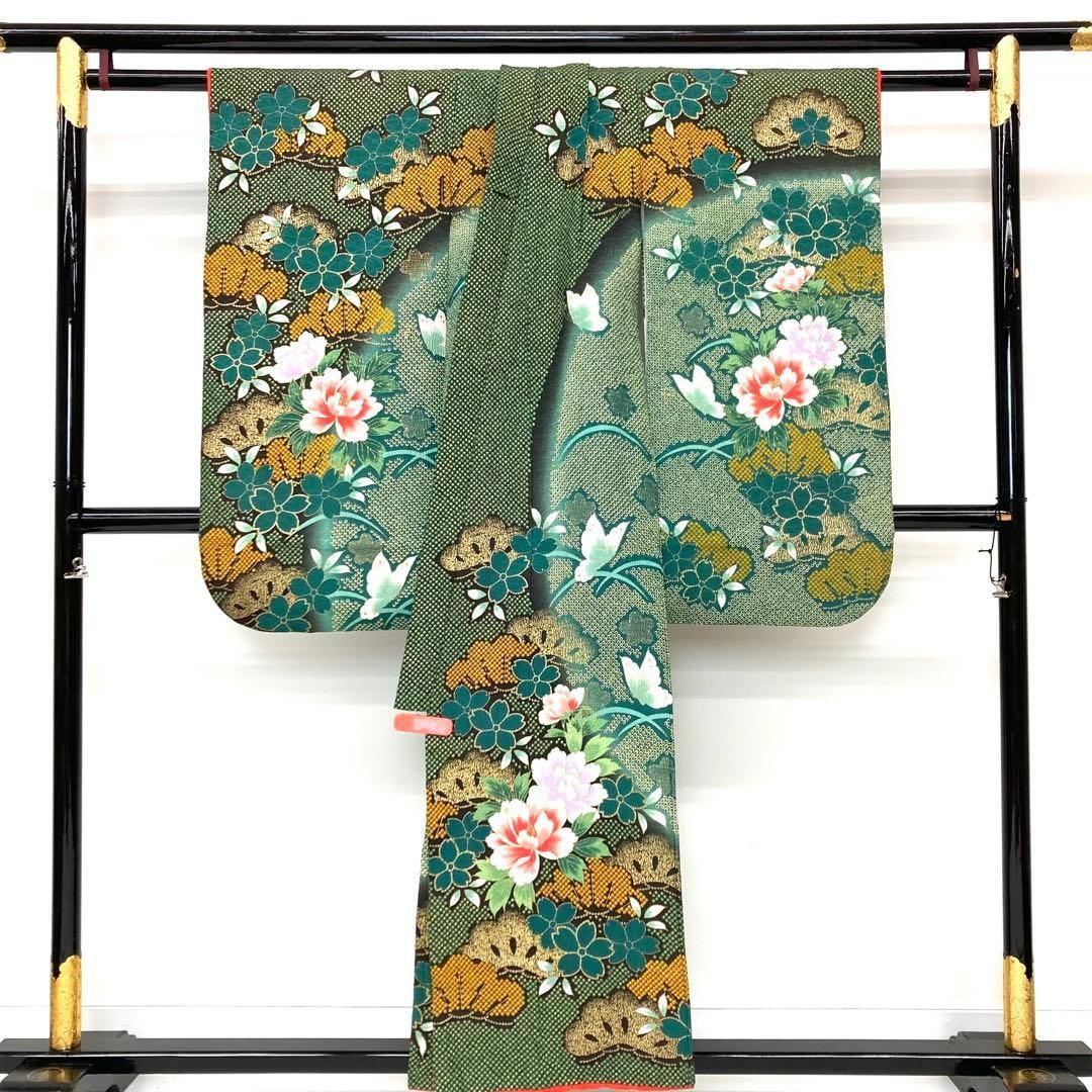 着物と帯 時流】O24-27y◇七五三 7才女の子着物◇手描き友禅百貨店取扱