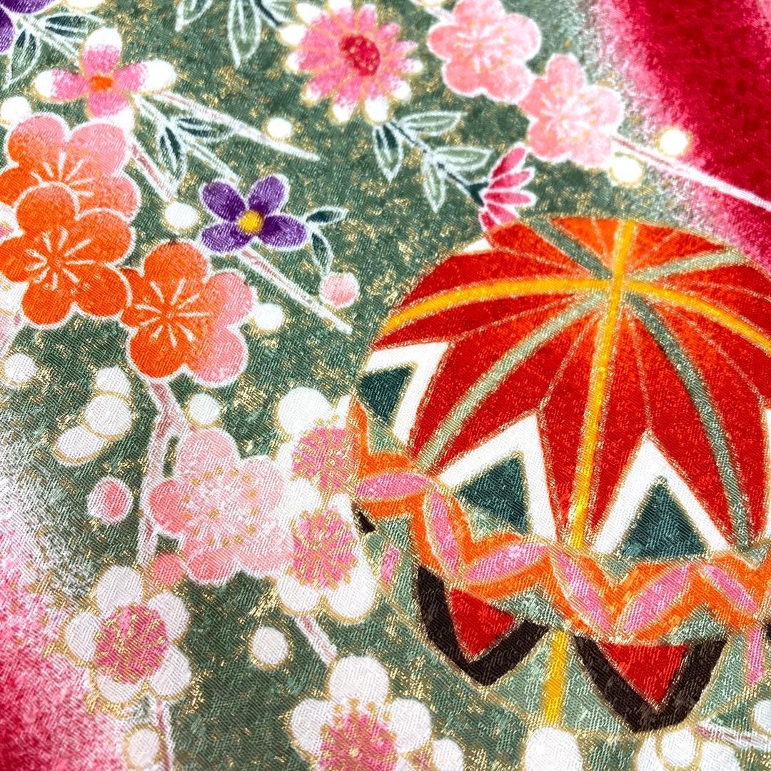 着物と帯 時流】O24-26y◇七五三 7才女の子着物◇手描き友禅百貨店取扱