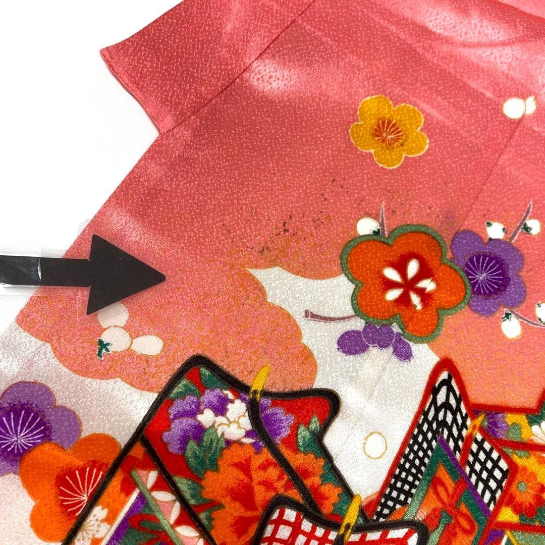 着物と帯 時流】O24-34y◇七五三 7才女の子着物◇正絹 御所車 ピンク