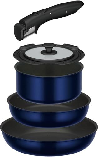 サーモス デュラブルシリーズ 取っ手のとれるフライパン5点セットEA ガス火対応 ディープブルー フライパン 鍋は食洗機対応 KSE 5 A DPBLe aa 1 16 f 7