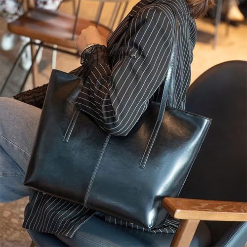 トートバッグ レディース 本革トートバッグ レザー ハンドバッグ ビジネスバッグ 肩掛け シンプル A 4 軽量 770 g 大容量 台形 通勤 進学 仕事用 防水 持ちやすい オフィス お出かけ デート 多くのシーンに通用e 3 b 918 bc