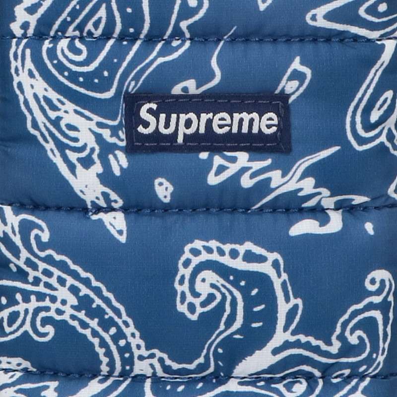 シュプリーム Puffer Neck Pouch バンダナ柄パファーポーチショルダー 