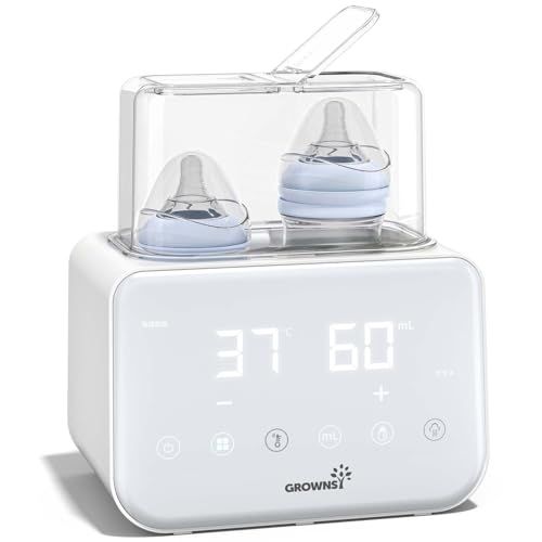GROWNSY ミルクウォーマー 1台10役 多機能ボトルウォーマー 哺乳瓶ウォーマー 離乳食調理 24時間保温ポット 温度調整 スチーム除菌 LCDディスプレイ搭載 空焚き防止 BPAフリー PSE認証済み 日本語説明書付き 高機能モデルp bea 96534