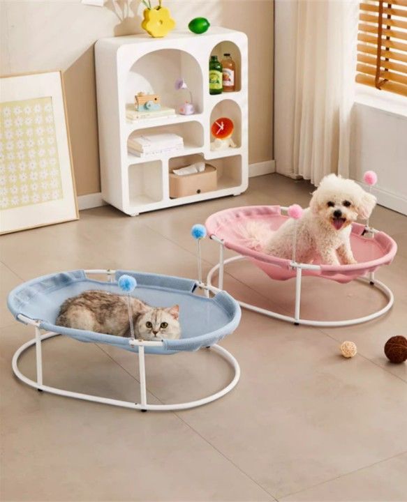 浮かせるベッド 吊り下げ可　床置き可　2WAY　通気性　ペットベッド 4色　猫　ネコ　小型犬　かわいい　インテリア　おしゃれ　北欧　新品