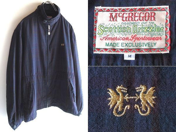未使用 McGREGOR マクレガー チンスト付 ロゴ刺繍 インディゴ染 