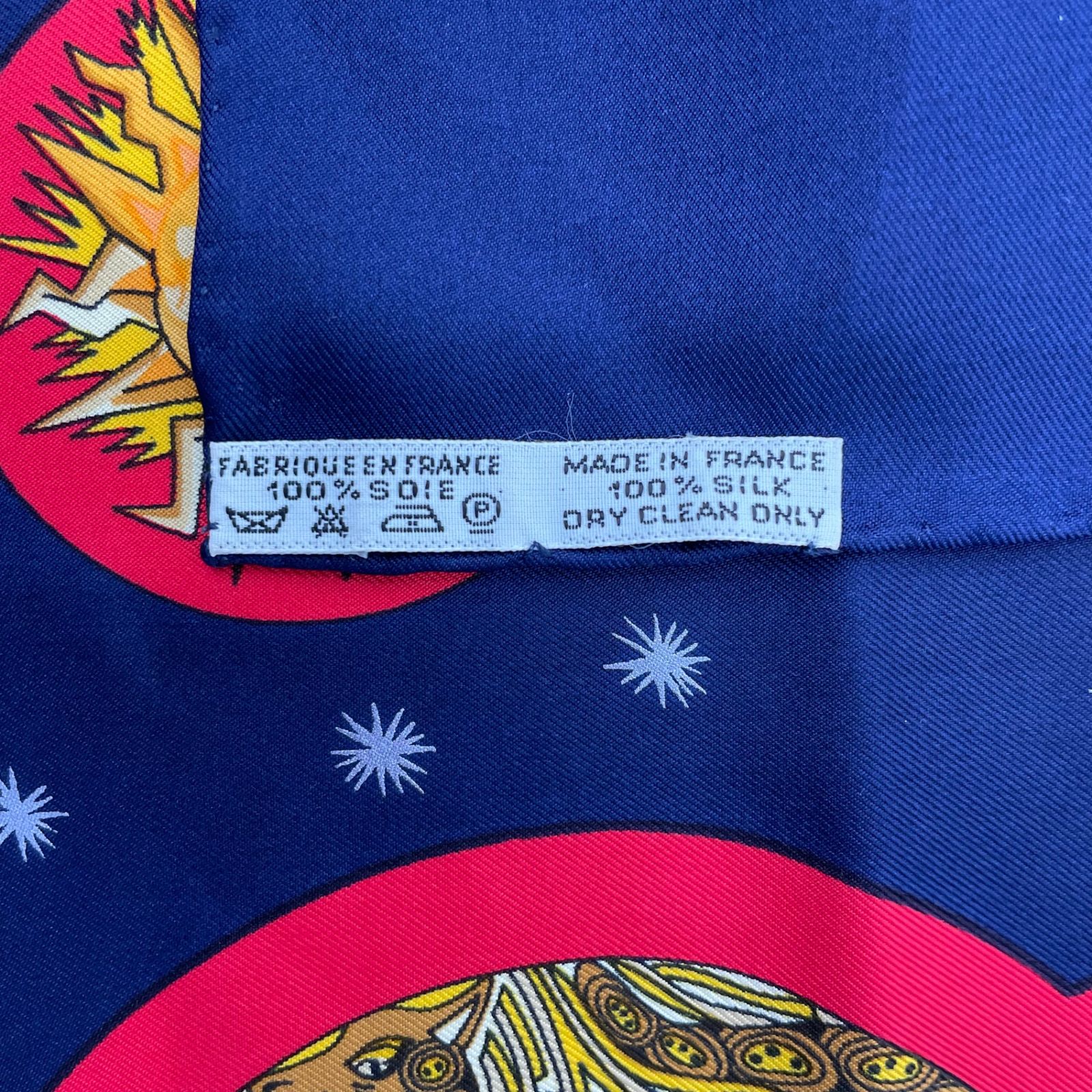 美品 HERMES エルメス スカーフ シルク カレ90 LE ROY SOLEIL 太陽王