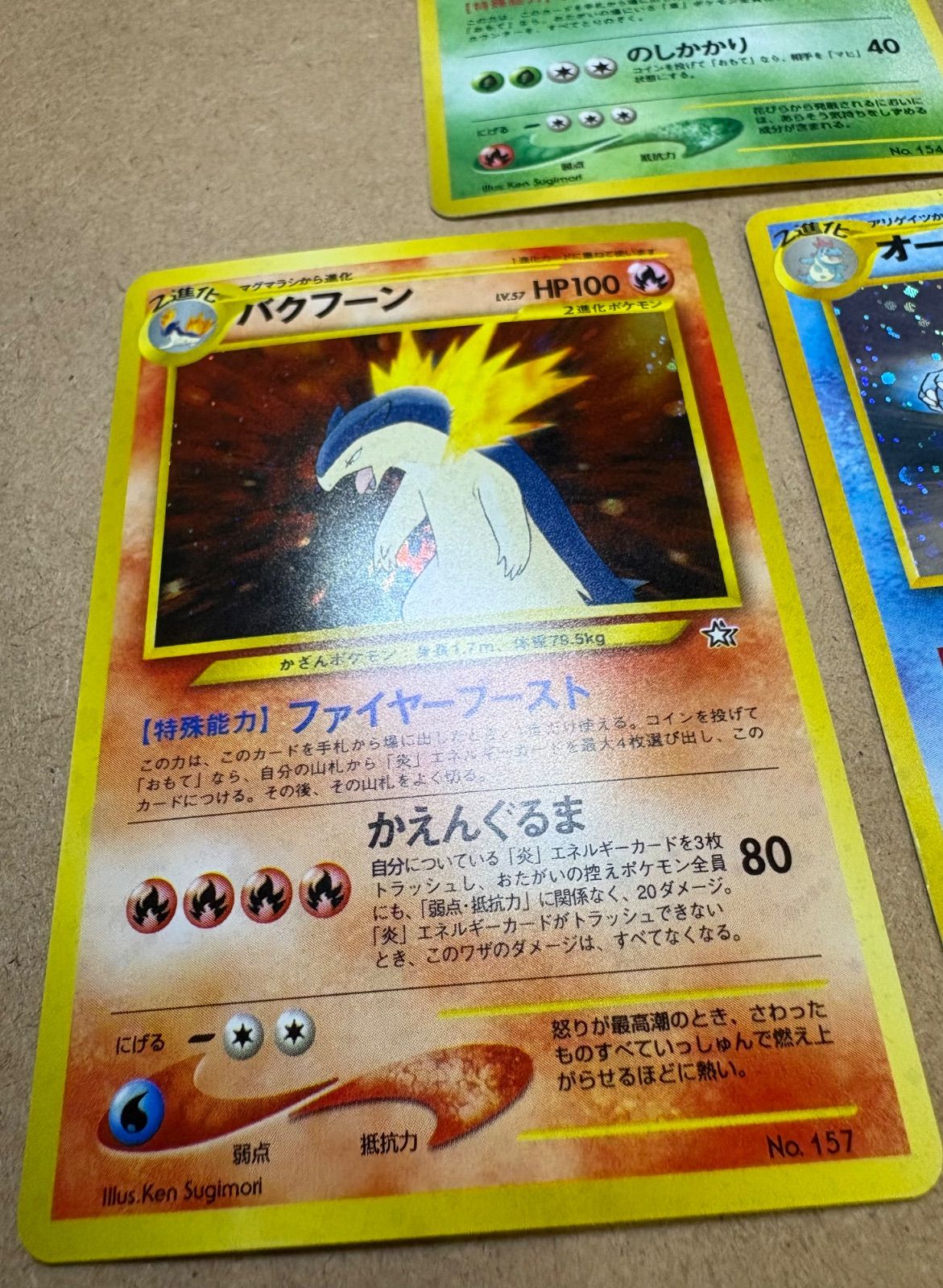メガニウム　バクフーン　オーダイル　旧裏　プレミアムファイル　neo neoプレミアムファイルのメガニウム＆バクフーン＆オーダイル ポケモン