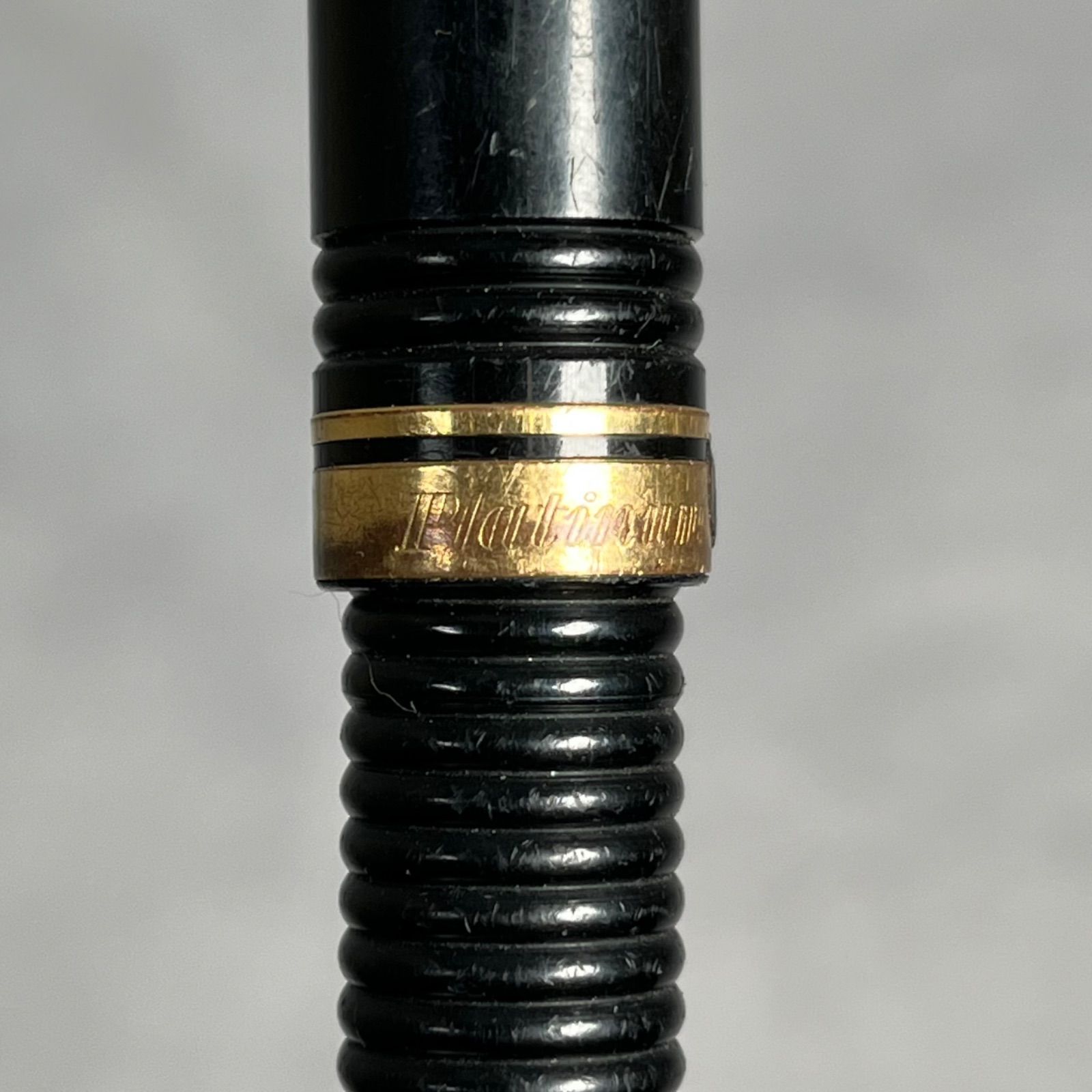 管2602 64 Platinum プラチナム 3776 ギャザード ブラック 万年筆 14 K 金ペン先 リブ軸 現状渡し 筆記未