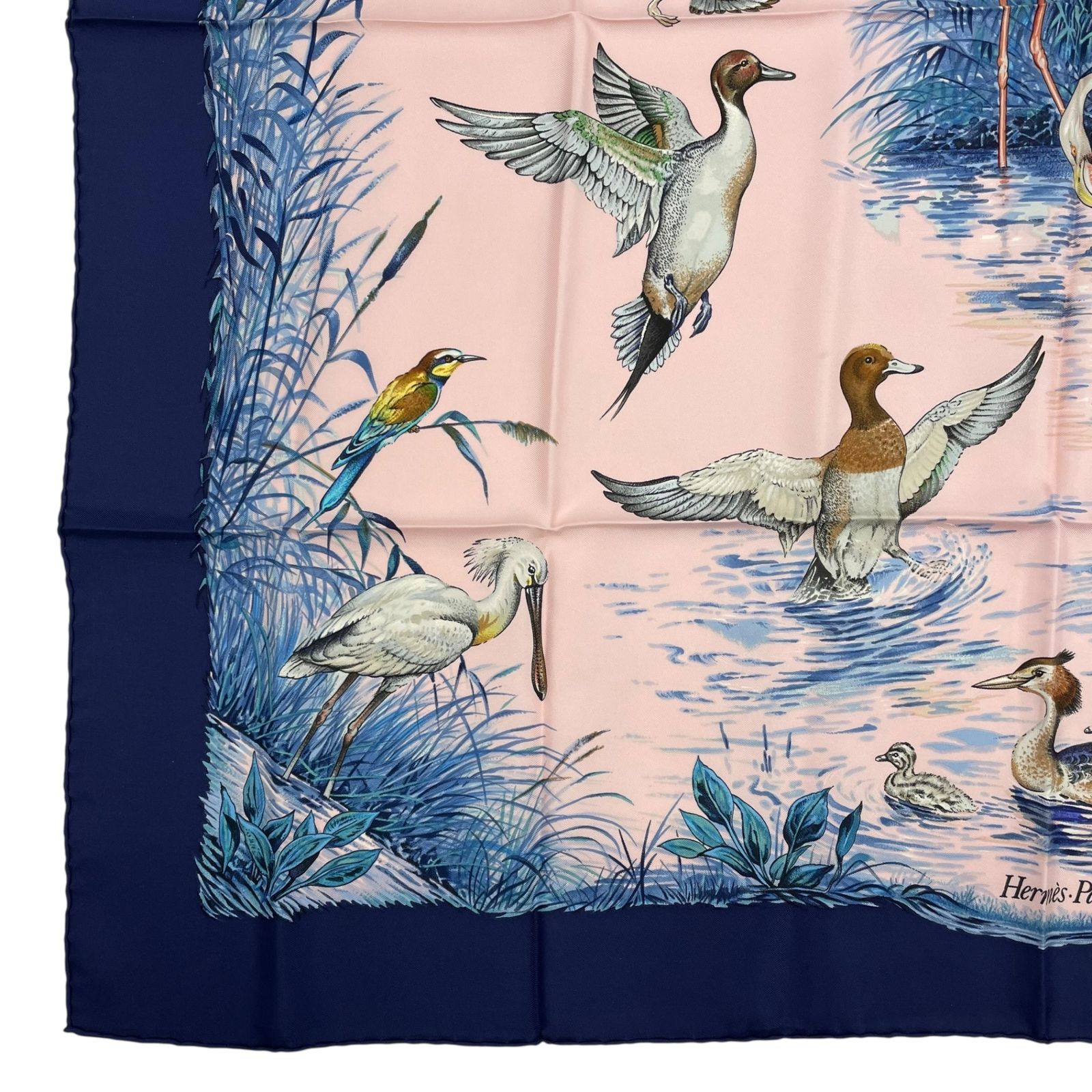 極美品 HERMES エルメス スカーフ シルク カレ90 Halte en Camargue