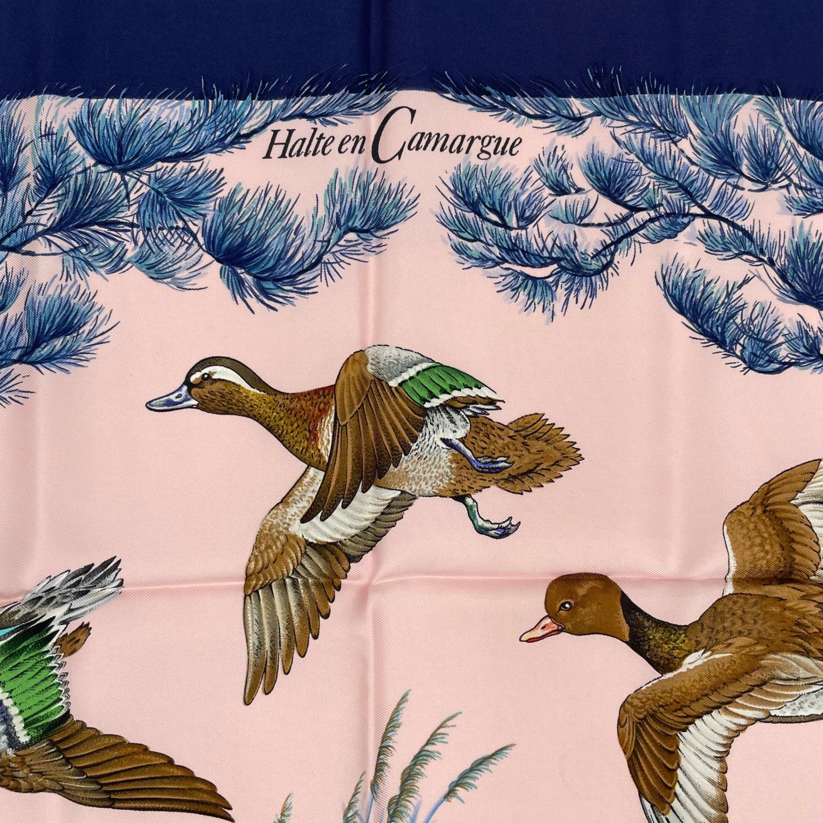 極美品 HERMES エルメス スカーフ シルク カレ90 Halte en Camargue