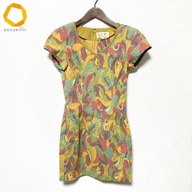 snc インポートロッサ import Rossa ワンピース 42 マルチ 半袖 V