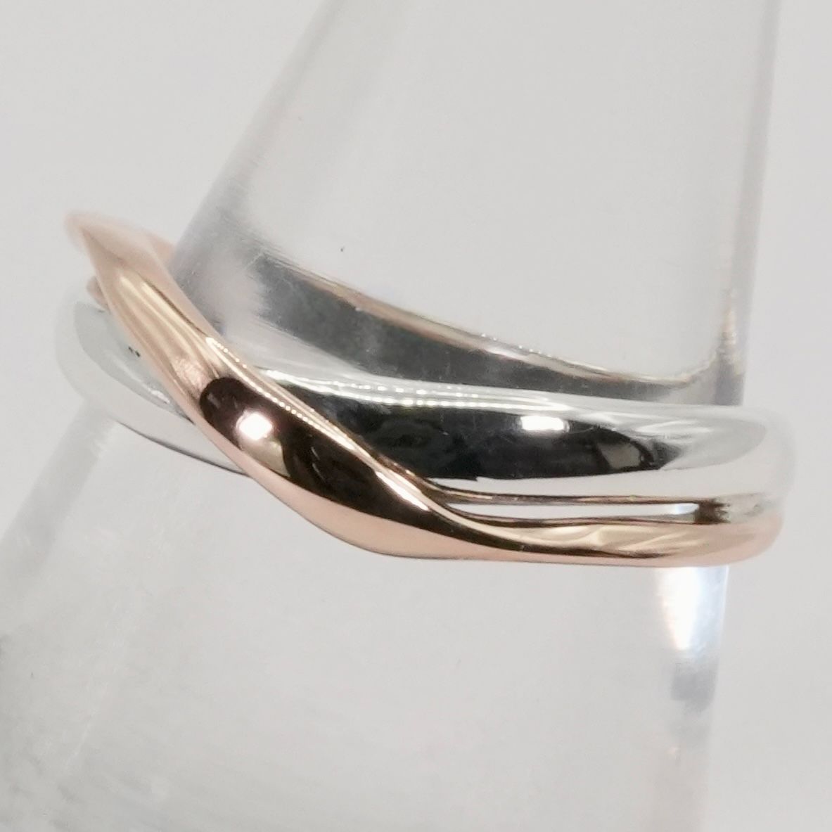 極美品10号 4℃ シルバー×K10 コンビ ウェーブ リング/25-3000 - メルカリ