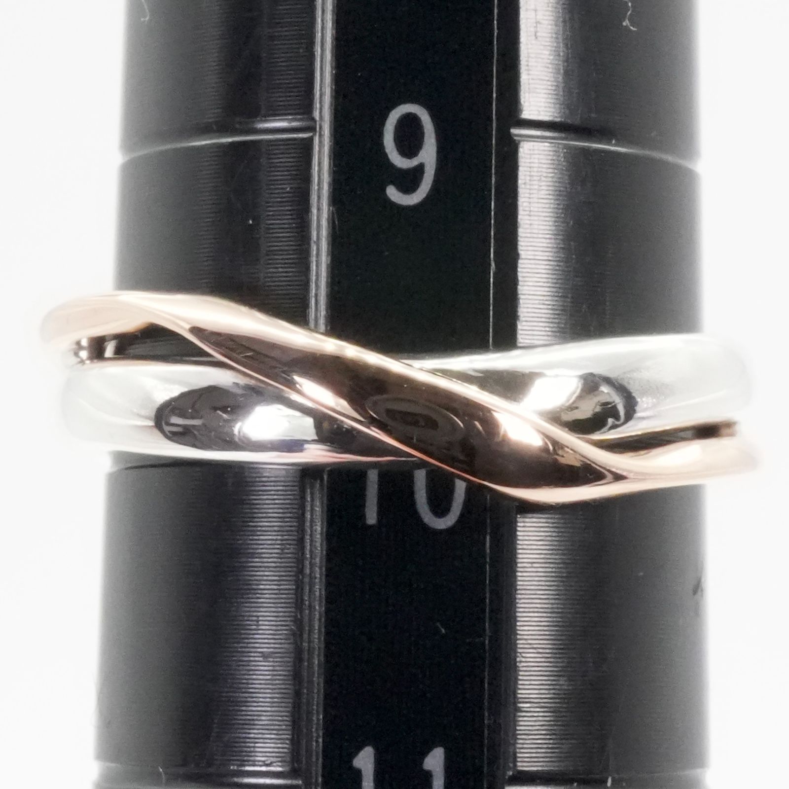極美品10号 4℃ シルバー×K10 コンビ ウェーブ リング/25-3000 - メルカリ