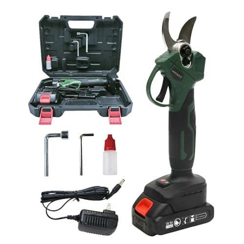 迅速に発送 東京Deco 2025モデル 電動 剪定バサミ 18 5 V 切断径40 mm 充電式 電動バサミ 収納ケース付き 2段階開き角度調節可 コードレス充電式剪定バサミ 高枝切り 大容量 バッテリー付き 枝切り 電線 ケーブル e 615997 b