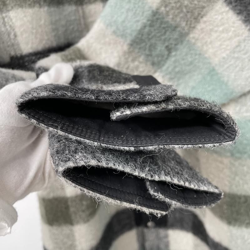 中古】Rick Owens 22AW Outershirt in Pearl Plaid サイズ36 グレー