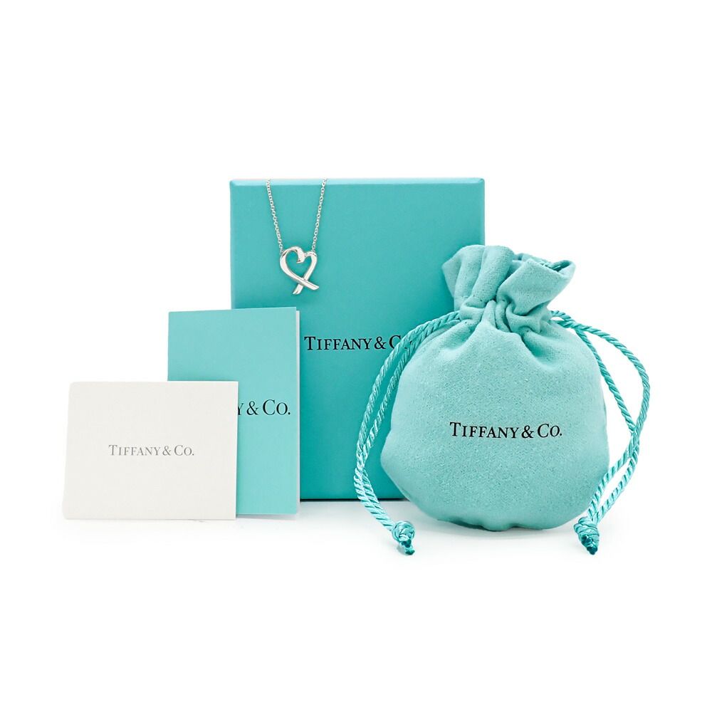 美品 Tiffany & Co ティファニー ラビング ハート ネックレス 60022337