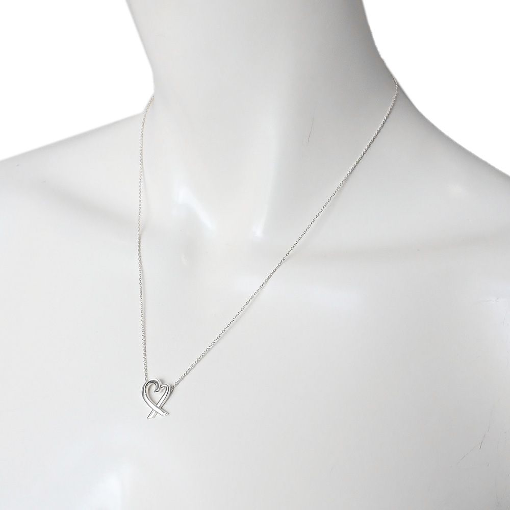 美品 Tiffany & Co ティファニー ラビング ハート ネックレス 60022337