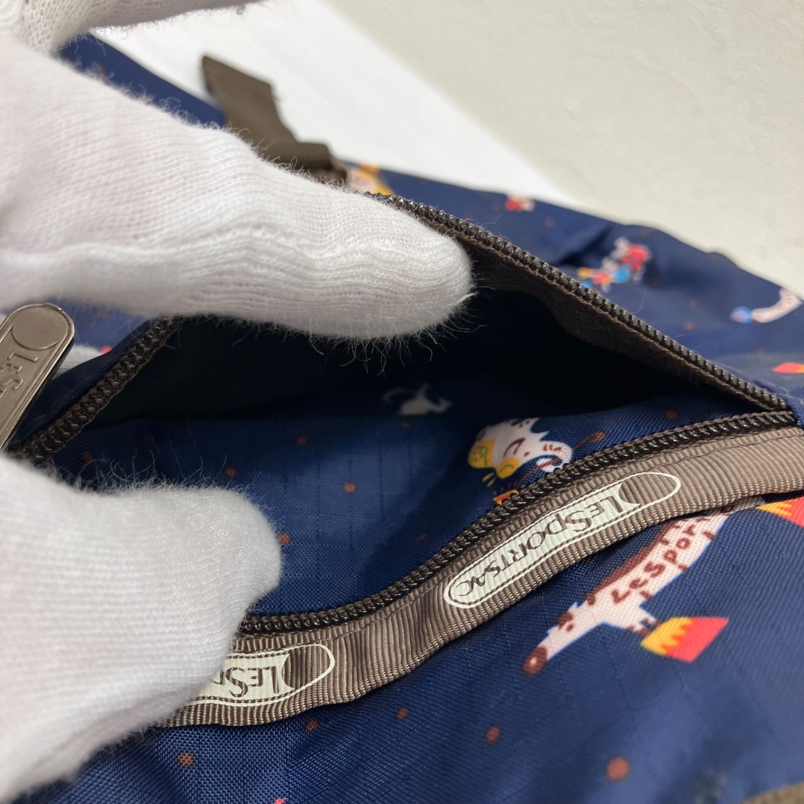9380 LeSportsac レスポートサック ショルダーバッグ ネイビー 紺 