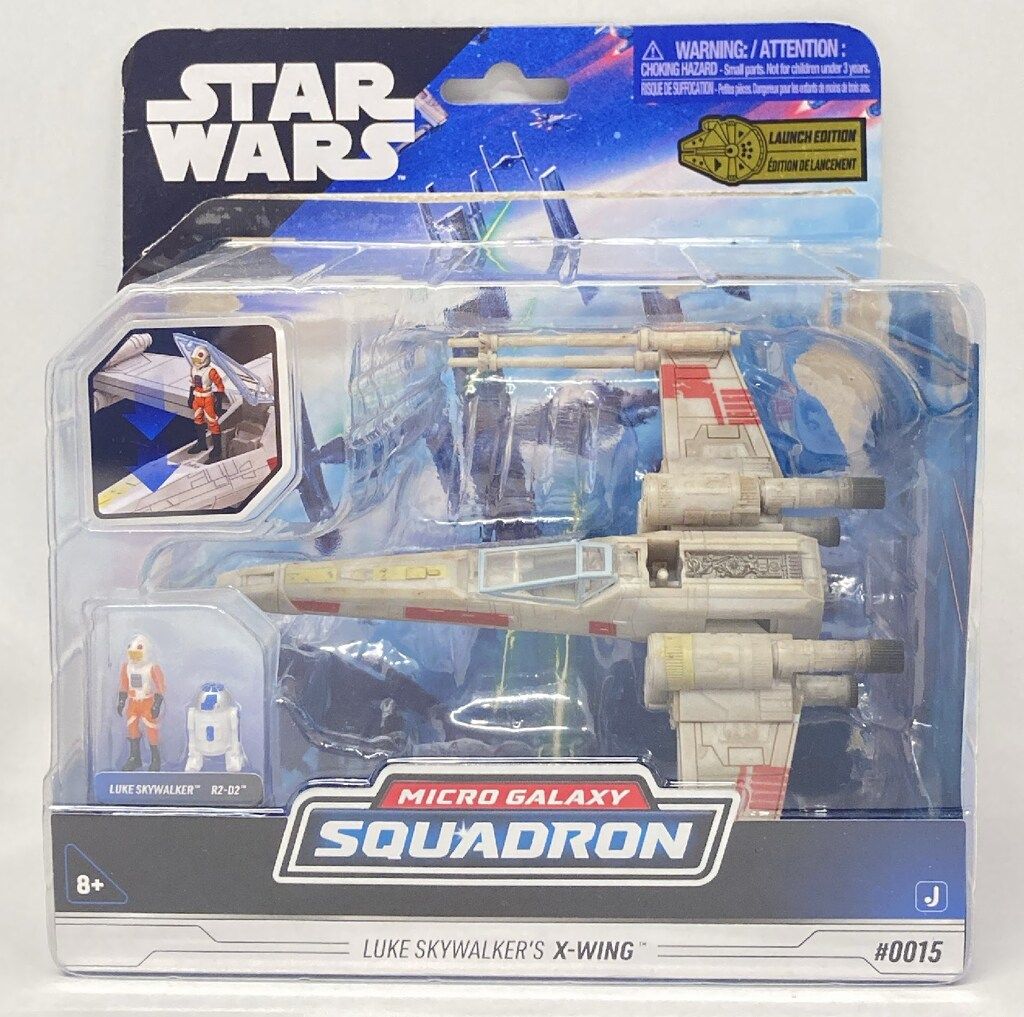 JAZWARES SERIES 1 / MICRO GALAXY SQUADRON LUKE SKYWALKERS X-WING / LAUNCH EDITION 0015