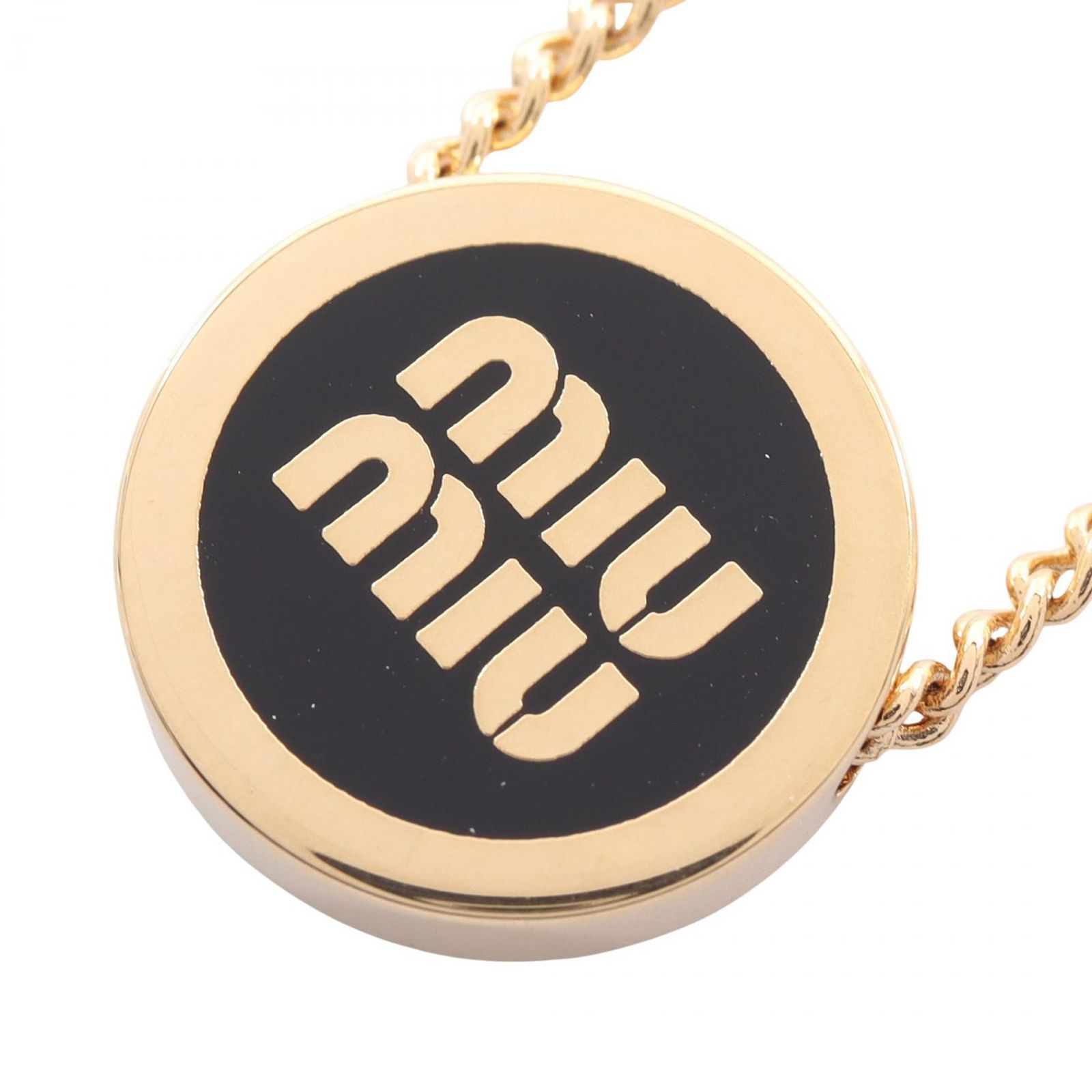 ミュウ ミュウ Miu Miu ネックレス 5IC0962F6TF0002 ブラック/ゴールド