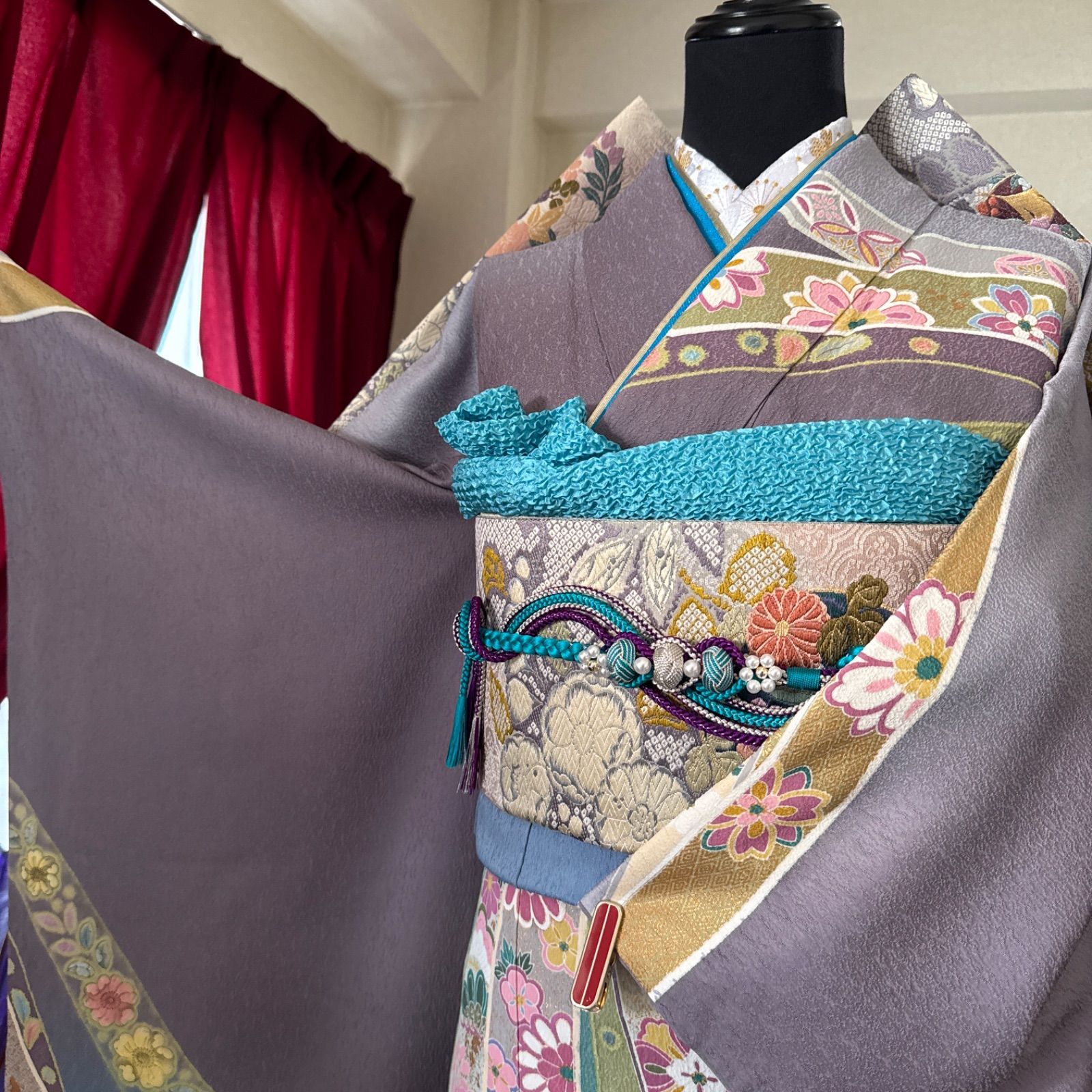 豪華振袖フルセット(6点)・袋帯・半衿・重ね衿・帯揚げ・帯締め・古典