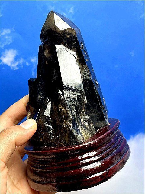 AAA級【魔除け】◇天然モリオン(黒水晶）クラスターB89C6/181C28C